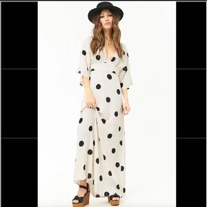 Polka dot maxi dress